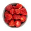 Premium Freeze-Dried Strawberries Jar 25g – 100% Natural & Crunchy Bowl filled with premium freeze-dried strawberries, showcasing their bright red colour and crispy texture—ideal for healthy snacking, baking, and smoothie toppings.