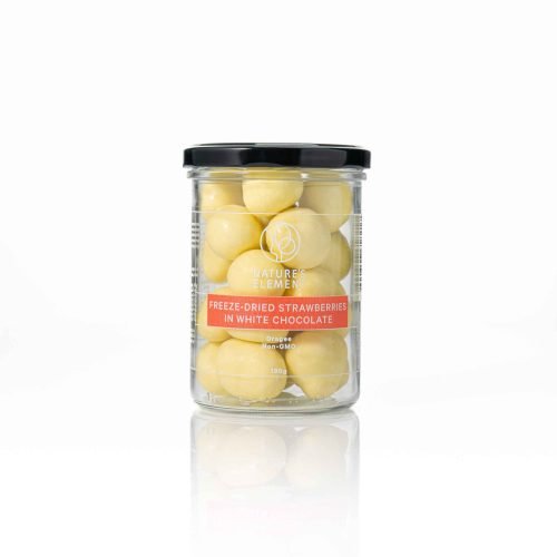 Freeze-Dried Strawberries in White Chocolate – A Luxurious Sweet Treat A gourmet treat of freeze-dried strawberries coated in premium white chocolate, offering a perfect balance of sweetness, crunch, and creaminess—ideal for snacking, gifting, and special occasions.