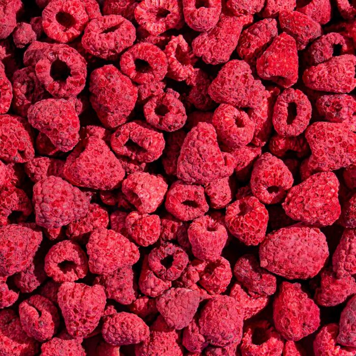 Freeze-Dried Raspberries | Natures Element (Close View) Freeze-dried raspberries texture – Natures Element