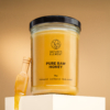 Nature’s Element 1kg pure raw honey in glass jar on beige background – unheated, unblended, unfiltered natural EU honey